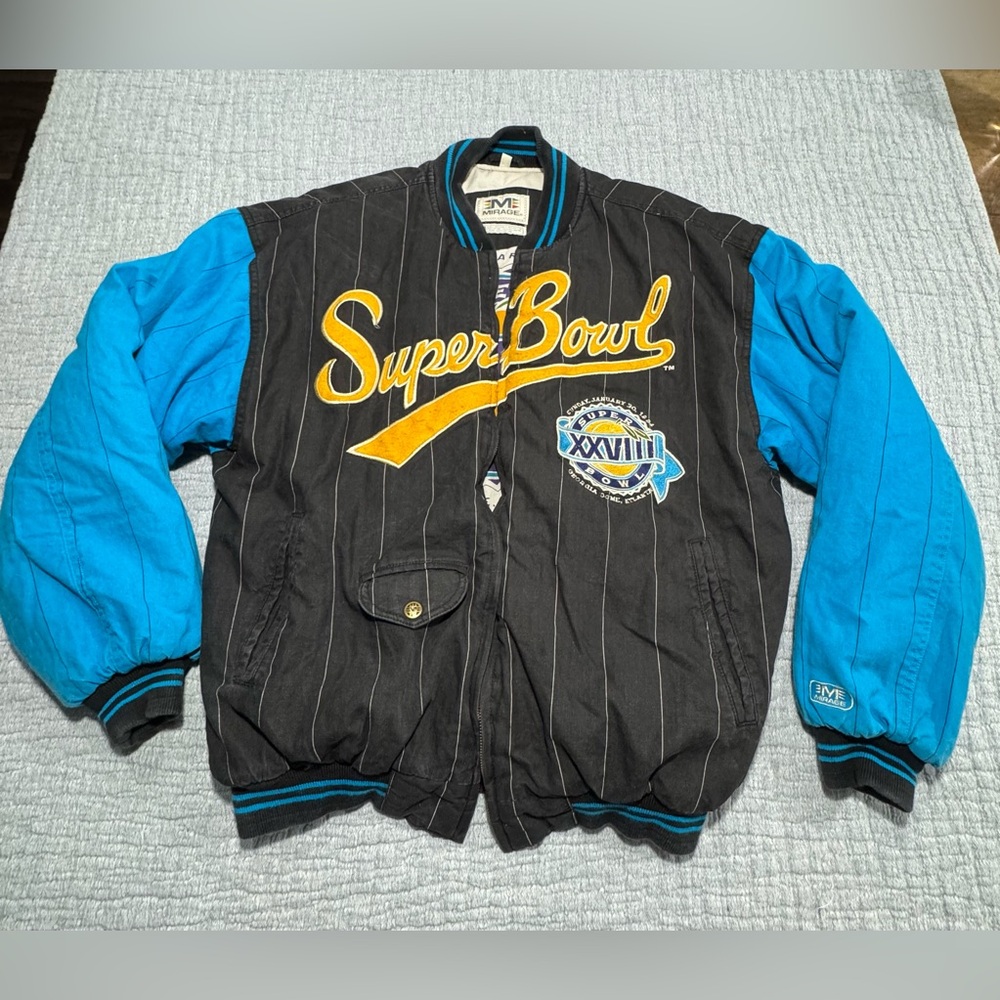 Vintage 1994 Mirage NFL Football Super Bowl XXVIII Cowboys vs Bills Jacket